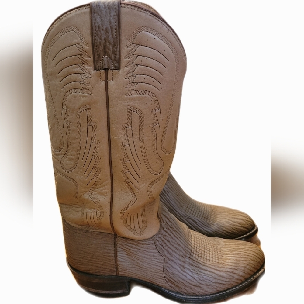 Imperial Boots Mens 9D Cowboy Boots Tan Leather Western Rodeo VTG 1995